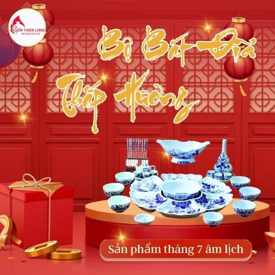 Bộ Bát Đĩa Thắp Hương Bát Tràng